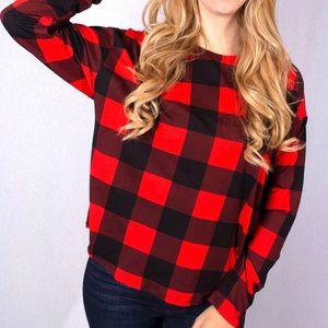 Red & Black Christmas Long Sleeve